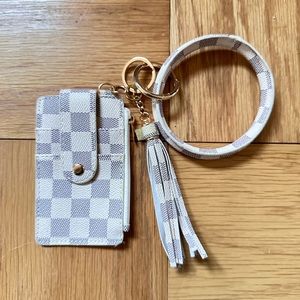 Checker Wallet with Wrist Loop